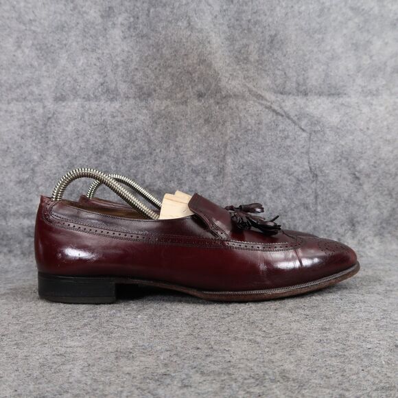 Bally Shoes Mens 8 Tassel Loafers Salisbury Wingtip Leather Brogue Classic Dress - Picture 2 of 15